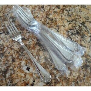 Fortessa Grand Rialto 6 Table Dinner Forks 8" Glossy 18/10 Stainless Steel